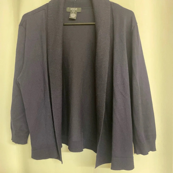 Verve ami navy open cardigan size XL - Picture 1 of 4